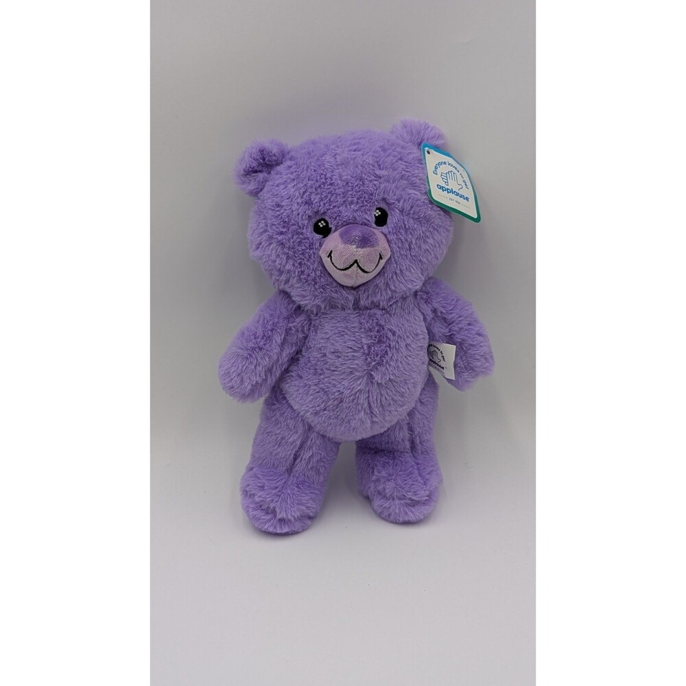 New Applause Jazwares Purple  Bear Soft Plush Stuffed Animal Toy 12" Gift Teddy